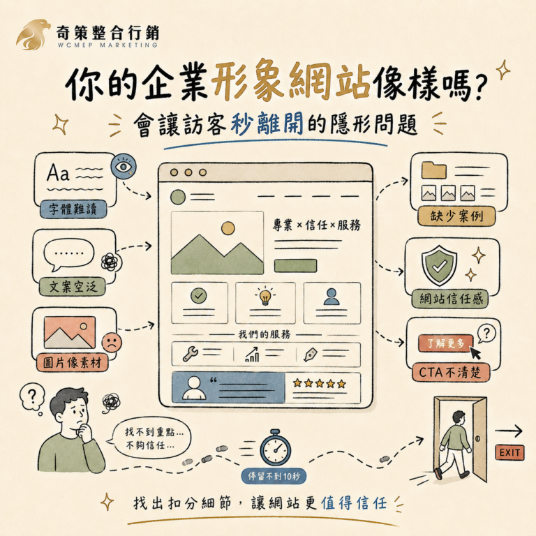 你的企業形象網站像樣嗎？會讓訪客秒離開的隱形問題
